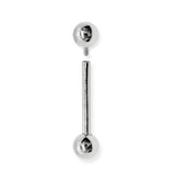 14K Gold Internally Threaded Tongue & Nipple barbell piercing | 14G 16G