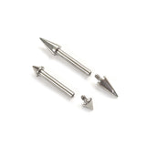 Titanium Cone / Spike Nipple Barbell, Nipple Jewelry Studs 16g 14g Nipple Piercing - Straight Barbell Internally Threaded