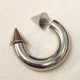 Spike Septum Piercing Internally Threaded Horseshoe Barbell CBB/BCR Big Gauge Septum Ring, PA Ring Combination - British Standard