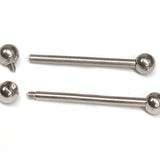 Titanium Industrial Barbell Piercing Jewelry - 16g 14g Body Piercing Also for Nipple, Internal & External Threading - Tongue Bar, Helix, Nose Bridge