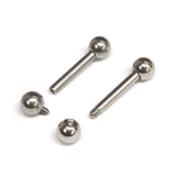 Titanium Tongue Barbell Stud Steel Piercing Jewelry - 16g 14g - Body Piercing - Internal & External Threading - Nipple Bars, Industrial Barbell, Helix, Nose Bridge