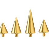 14k gold Spike Labret Stud Lip Piercing - Internally Threaded - 14g, 16g Body Jewellery