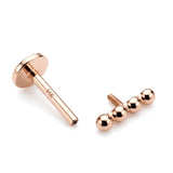 14K Gold Tragus Line Ball Bar Earrings, Labret Stud, Helix Cartilage Piercings