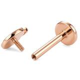 14K Rose Gold Apple Labret Stud, Tragus Piercing, Helix Cartilage Piercing