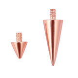 14K Solid Gold Spike Loose Part Piercing for Internally Threaded 16G 14G Nipple Barbell Piercing, Lip Labret Studs, Horseshoe Ring