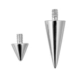 14K Solid Gold Spike Loose Part Piercing for Internally Threaded 16G 14G Nipple Barbell Piercing, Lip Labret Studs, Horseshoe Ring
