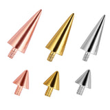 14K Solid Gold Spike Loose Part Piercing for Internally Threaded 16G 14G Nipple Barbell Piercing, Lip Labret Studs, Horseshoe Ring