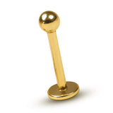 14K Gold Labret Stud Lip Piercing Jewellery, Cartilage Earring with custom ball size - 1pc each order