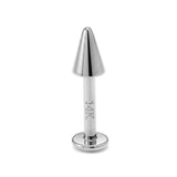 14k gold Spike Labret Stud Lip Piercing - Internally Threaded - 14g, 16g Body Jewellery