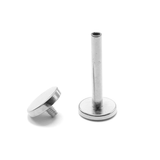 14K Gold Labret Stud Lip Piercing with Flat top Cylinder Internal Threaded 16G 14G Body Jewellery