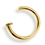 14K Gold Nose Ring, Nose Hoop Piercing