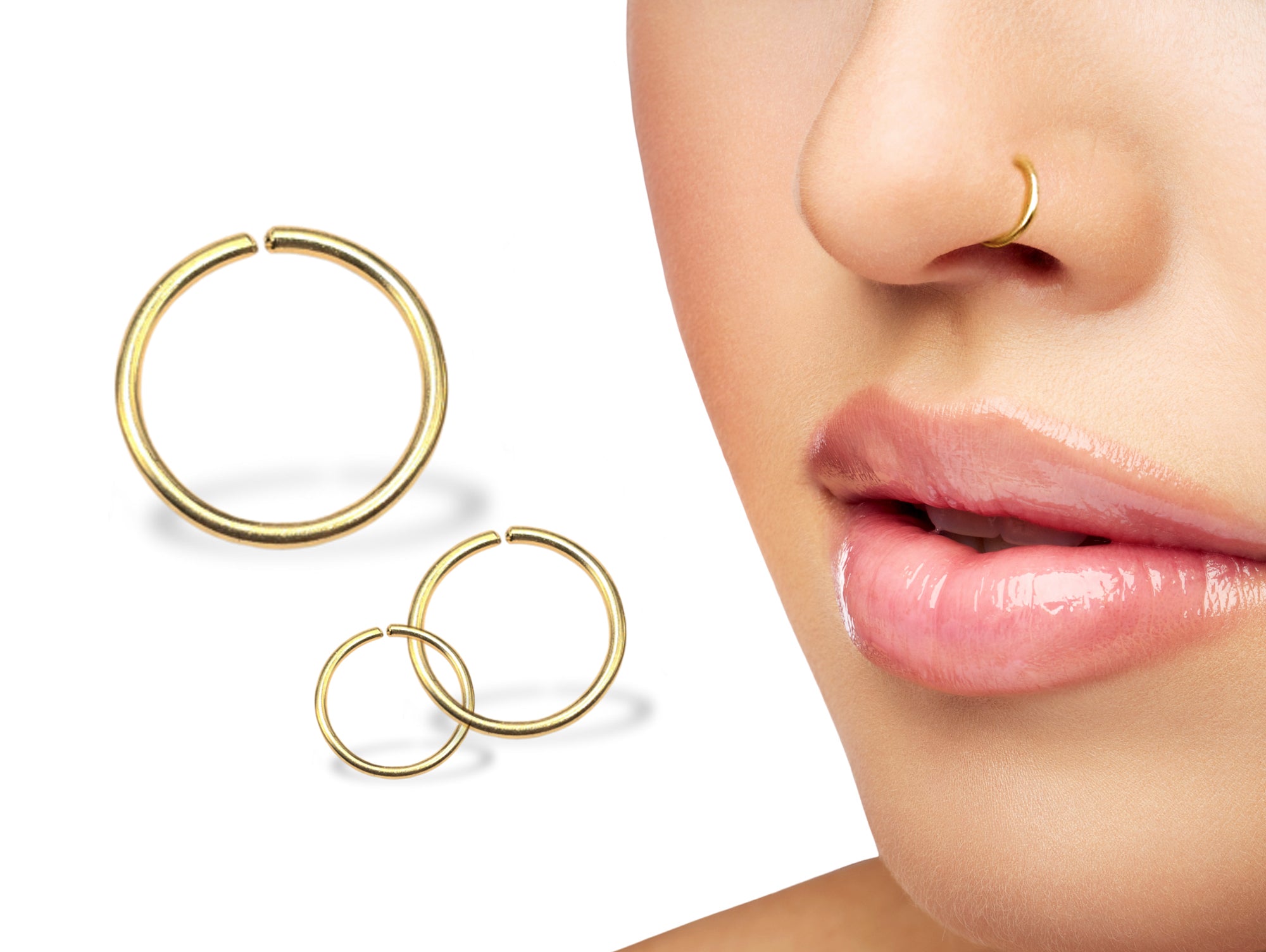 Mnose Rings 14k Gold Nose Rings | 10% off your first order – Pierced and Lovely