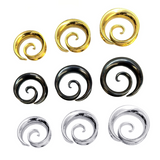 Titanium Spiral Saddle Plugs Ear Stretching Ear Tunnel Coil, Ear Plug Earrings - Body Piercing Jewellery Ear Gauges