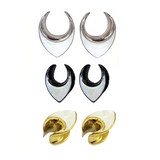Titanium Saddle Plugs Ear Stretching, Natural Conch Ear Tunnels, Reverse Ear Plug Earrings - Body Piercing Jewellery Ear Gauges