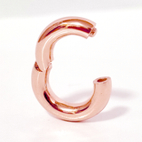 14K 4 Micron Gold - Solid Silver Septum Clicker: Big Gauge Hinged Nose Ring, Ear hoops (12G-0G)