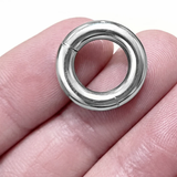 14K 4 Micron Gold - Solid Silver Septum Clicker: Big Gauge Hinged Nose Ring, Ear hoops (12G-0G)