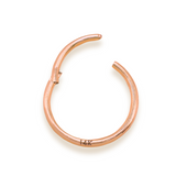 14K Rose Gold Clicker Hoops Nose, Lip Piercing Hinged Ring - Body Jewellery - 1pc each order