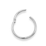 14K White Gold Septum Clicker Hoops Nose Hoop, Lip Piercing Hinged Ring - Body Jewellery  - 1pc each order
