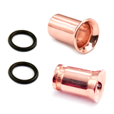 14K Rose Gold Single Flared Ear Plugs Stretchers gauges, Flesh Tunnels - Ear Lobe Plugs - 1pc each order