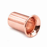 14K Rose Gold Single Flared Ear Plugs Stretchers gauges, Flesh Tunnels - Ear Lobe Plugs - 1pc each order