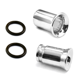14K White Gold Plugs Ear Stretching Kit gauges, Flesh Tunnels - Single Flared - 1pc each order