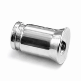 14K White Gold Plugs Ear Stretching Kit gauges, Flesh Tunnels - Single Flared - 1pc each order