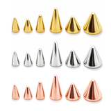 14K Solid Gold 16G Spike, Screws on any 14G 16G Jewelry, Spikes Stud- 14K Hand Made for Body Jewellery Piercing