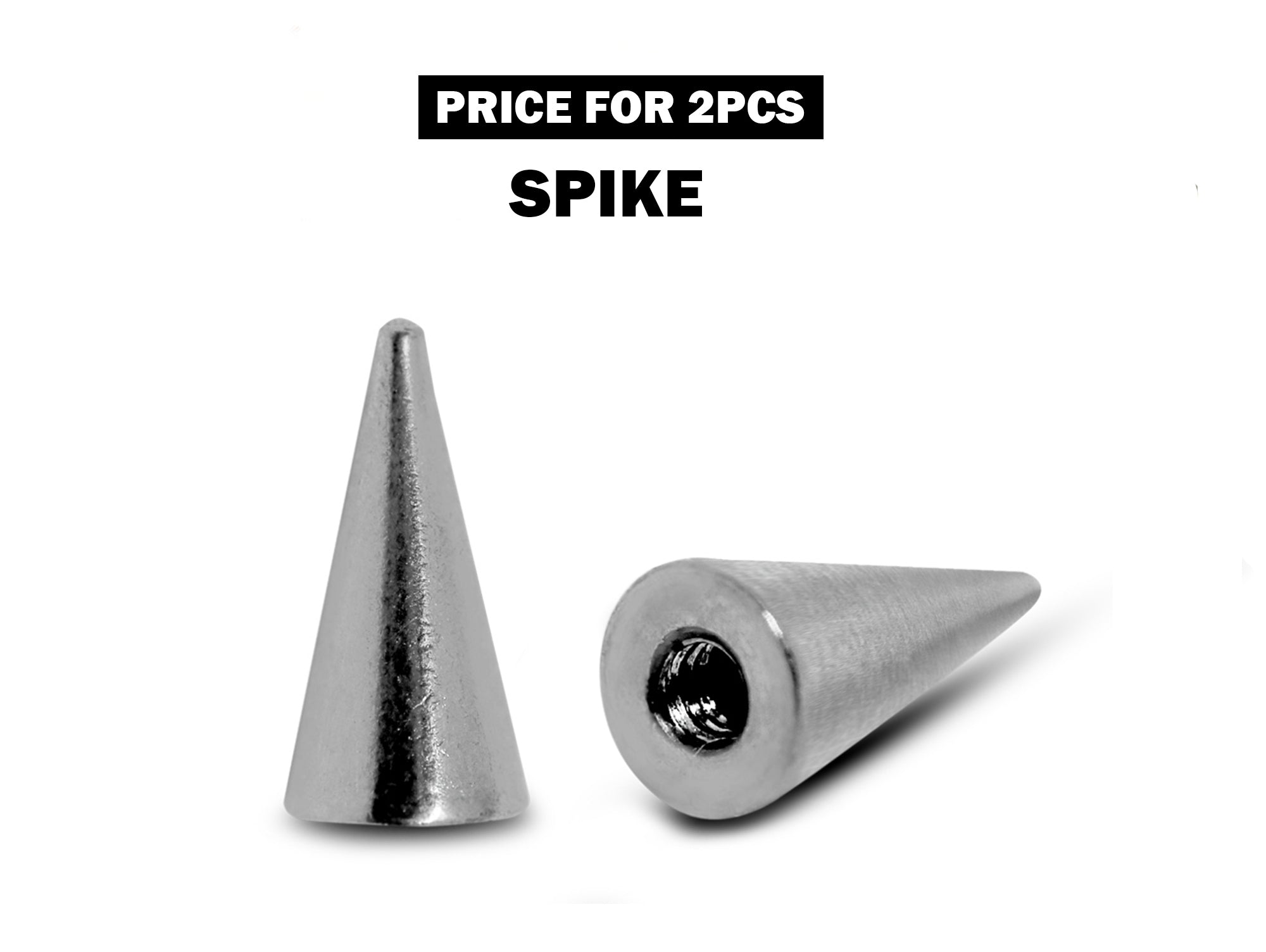 Titanium Piercing Spikes Replacement Loose Parts - Threaded Spike Attachment for 18g 16g 14g Barbells, Labrets, Septum Ring Body Piercing