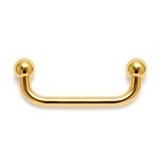14K Gold Ball Surface Barbell Dermal Staple Piercing Internally Threaded 16G 14G Body Jewellery