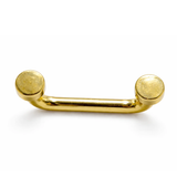 14K Gold Dermal Staple Flat Top Surface Piercing Internally Threaded 16G 14G Body Jewellery