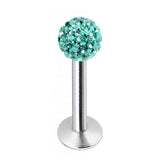 Titanium Labret Labret Stud, Labret Monroe with Multi Crystal Ball – Flatback Lip Piercing Jewelry – Labret Piercing for Lip, Chin.