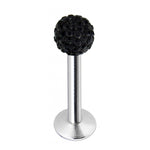 Titanium Labret Labret Stud, Labret Monroe with Multi Crystal Ball – Flatback Lip Piercing Jewelry – Labret Piercing for Lip, Chin.