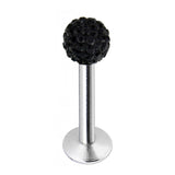 Titanium Labret Labret Stud, Labret Monroe with Multi Crystal Ball – Flatback Lip Piercing Jewelry – Labret Piercing for Lip, Chin.