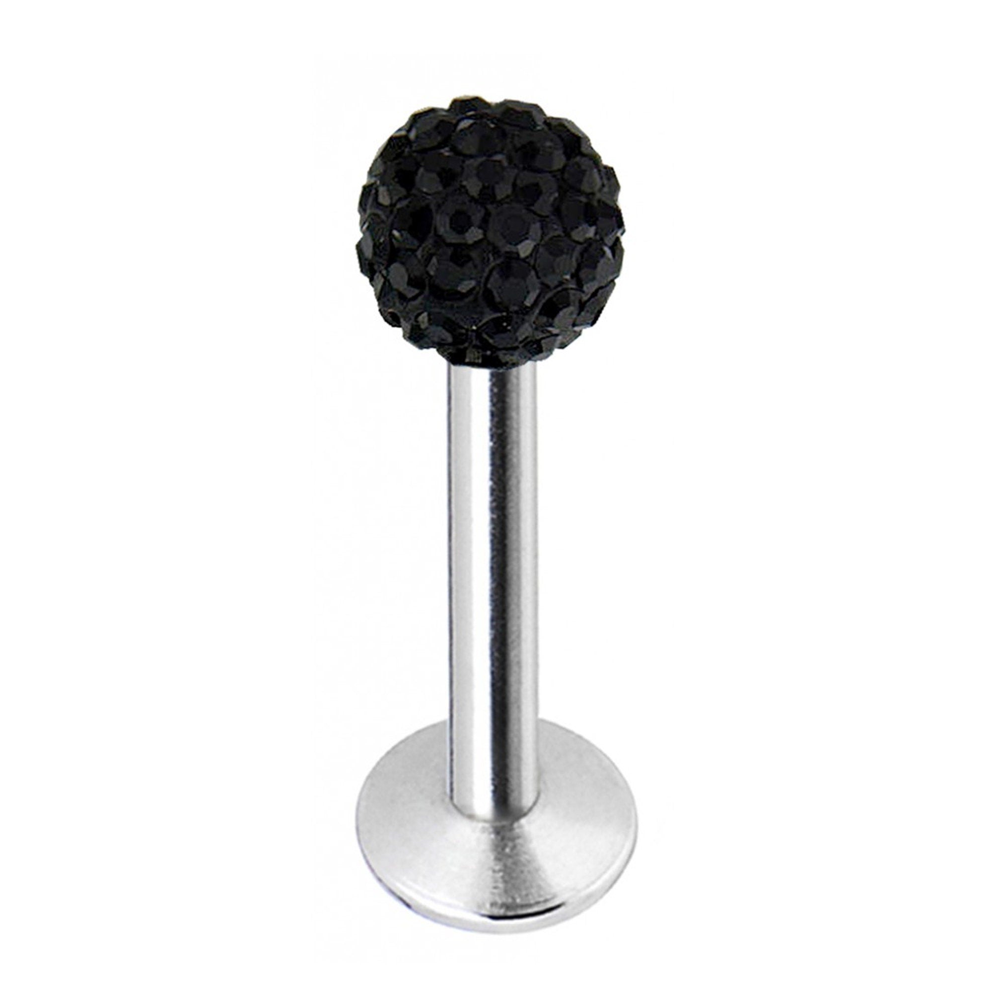 Titanium Labret Labret Stud, Labret Monroe with Multi Crystal Ball – Flatback Lip Piercing Jewelry – Labret Piercing for Lip, Chin.