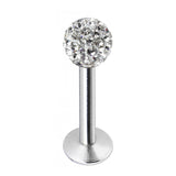 Titanium Labret Labret Stud, Labret Monroe with Multi Crystal Ball – Flatback Lip Piercing Jewelry – Labret Piercing for Lip, Chin.