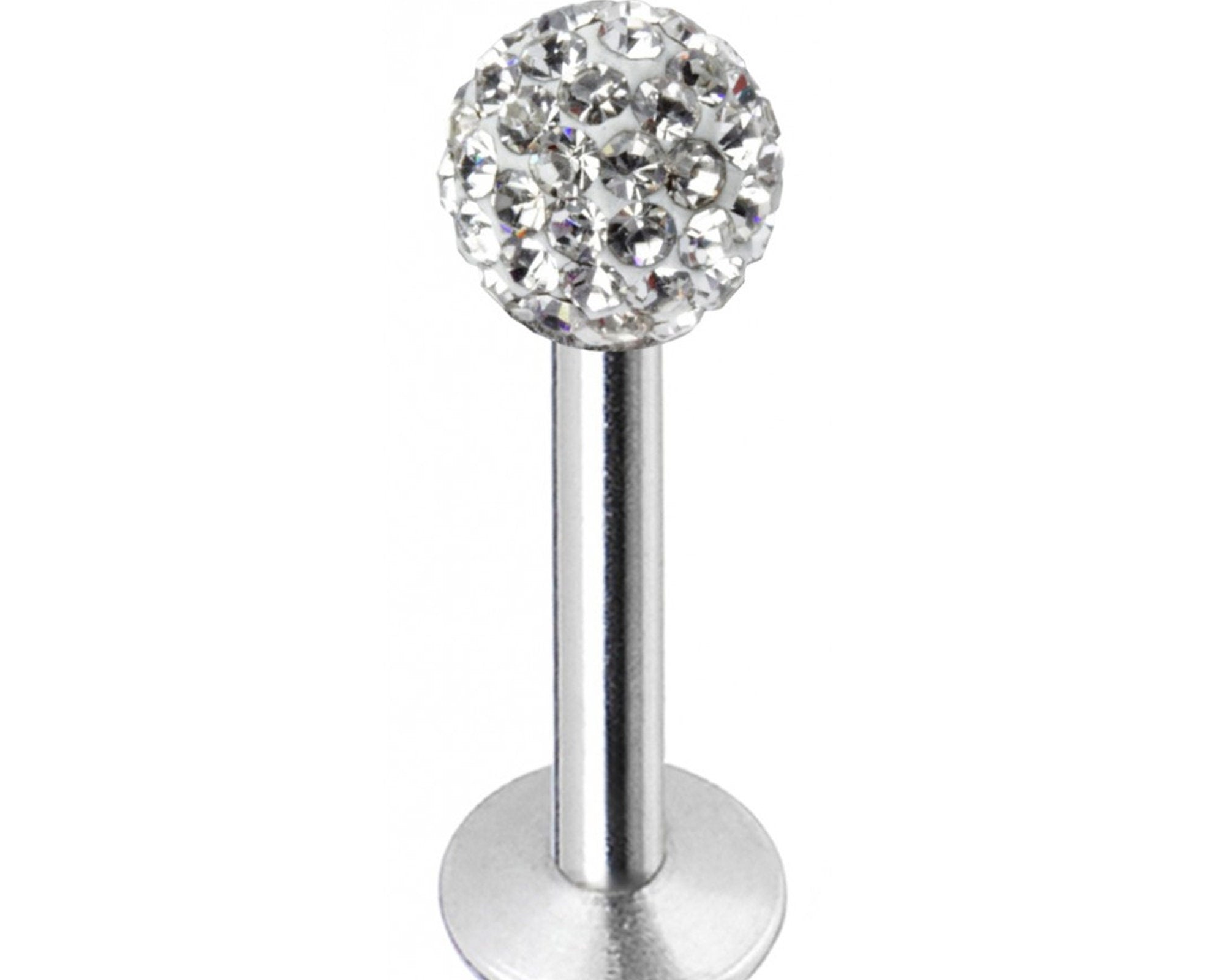 Titanium Labret Labret Stud, Labret Monroe with Multi Crystal Ball – Flatback Lip Piercing Jewelry – Labret Piercing for Lip, Chin.