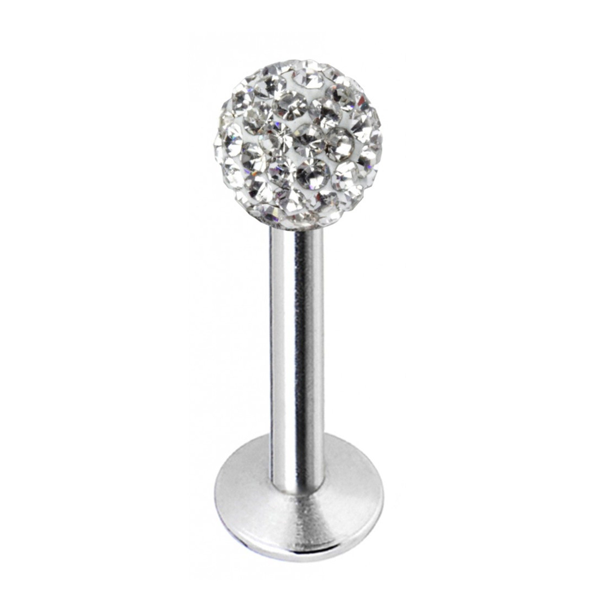 Titanium Labret Labret Stud, Labret Monroe with Multi Crystal Ball – Flatback Lip Piercing Jewelry – Labret Piercing for Lip, Chin.