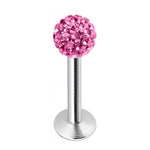 Titanium Labret Labret Stud, Labret Monroe with Multi Crystal Ball – Flatback Lip Piercing Jewelry – Labret Piercing for Lip, Chin.