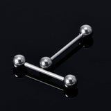 Tongue Straight Barbell Piercing Jewellery - 20g 18g 16g 14g Surgical Steel 316L - Body Piercing Also for Nipple, Helix, Nose Bridge