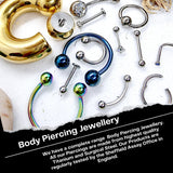 Titanium Horseshoe Ring Piercing 18g to 00g Black Septum Jewelry Bull Piercing Also for Nipple, PA Ring, Lips Internal / External Threaded