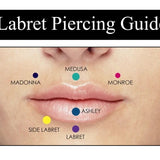 Bioflex Labret Retainer 16G Clear Labret with 3mm Ball - Hypoallergenic Labret - Hide Piercing Lip Labret - medusa, ashley, tragus