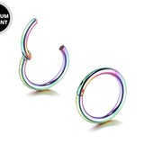 Septum Ring - Nose Ring - Septum clicker Hinged Septum Jewelry - Titanium