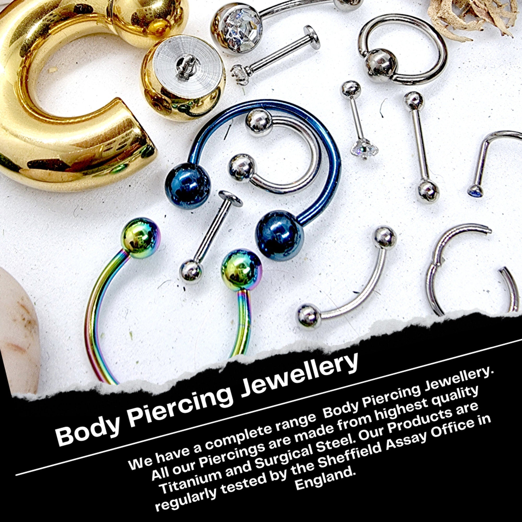 Designer Belly Button Rings - Silver - Big Round Center CZ Crystals Belly Rings - Belly Bar - 14g (1.6mm) Length is 10mm