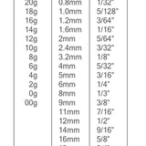 Big Gauge Barbell, Tongue Piercing, Stretcher - 4G to 0G Surgical Steel 316L Barbell Piercing- Body Piercing Also for Ears and Nose