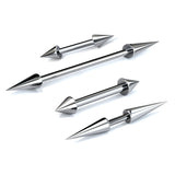 Titanium Cone / Spike Nipple Barbell, Nipple Jewelry Studs 16g 14g Nipple Piercing - Straight Barbell Internally Threaded