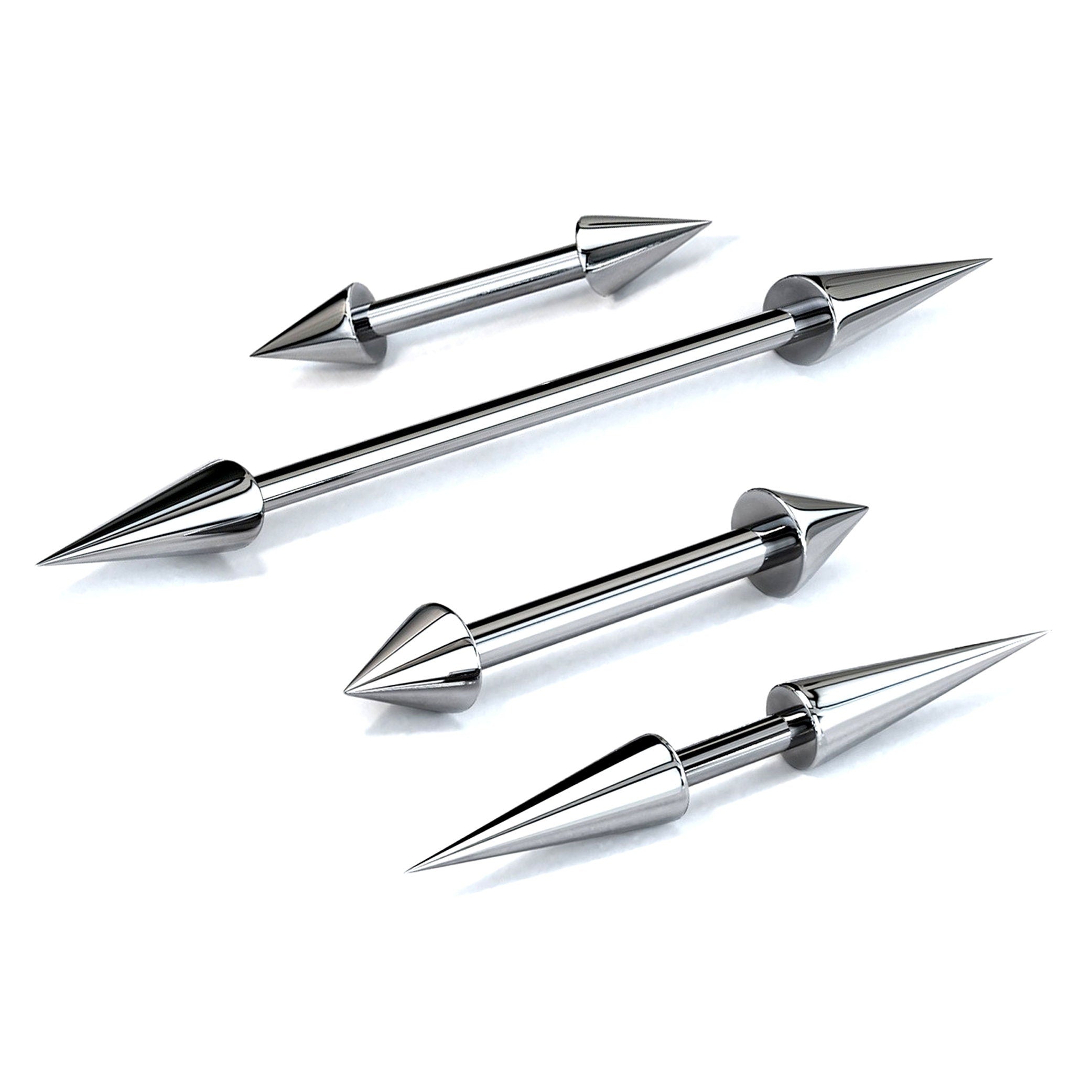 Titanium Cone / Spike Nipple Barbell, Nipple Jewelry Studs 16g 14g Nipple Piercing - Straight Barbell Externally Threaded