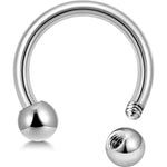 Horseshoe Ring PA Ring 18g to 00g Septum Jewelry Bull Piercing Also for Nipple Body Jewellery Choose Surgical Steel or Titanium Implant