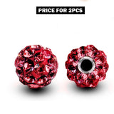 Piercing Ball Replacement Parts, Loose Ball - 2pcs Threaded Disco Ball with CZ Crystals Attachment for 18g 16g 14g Barbells Body Piercing