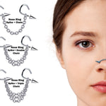 Titanium Nasallang Nostril Studs Nose Chain Piercing - 20g 18g 16g Spike/Ball/Cone Nose Stud Externally Threaded Nostril Jewelry