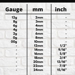 Double Flare Stone Ear Plugs Stretching Gauges, Expander, Big Gauges - 1 Pair (2pcs) - Size 8G 6G 4G 2G 1G 0G 00G